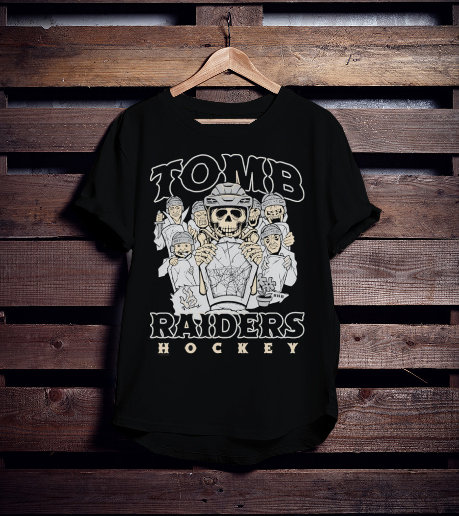 Tomb Raiders Hockey Halloween Skeleton Team T-Shirt