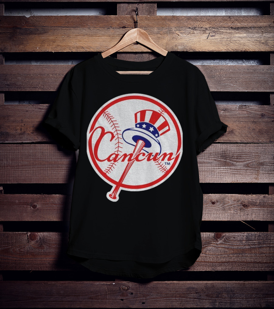 New York Yankees Cancun Baseball Parody With Funny Twist T-Shirt