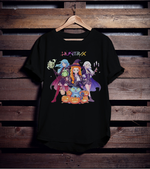 Huntrix Halloween 2025 Pumpkin Kpop Demon Hunter Spooky Witches And Cat T-Shirt