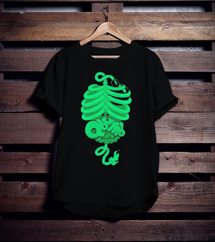Qbomb Labs Neon Ribcage Gut Bomb T-Shirt