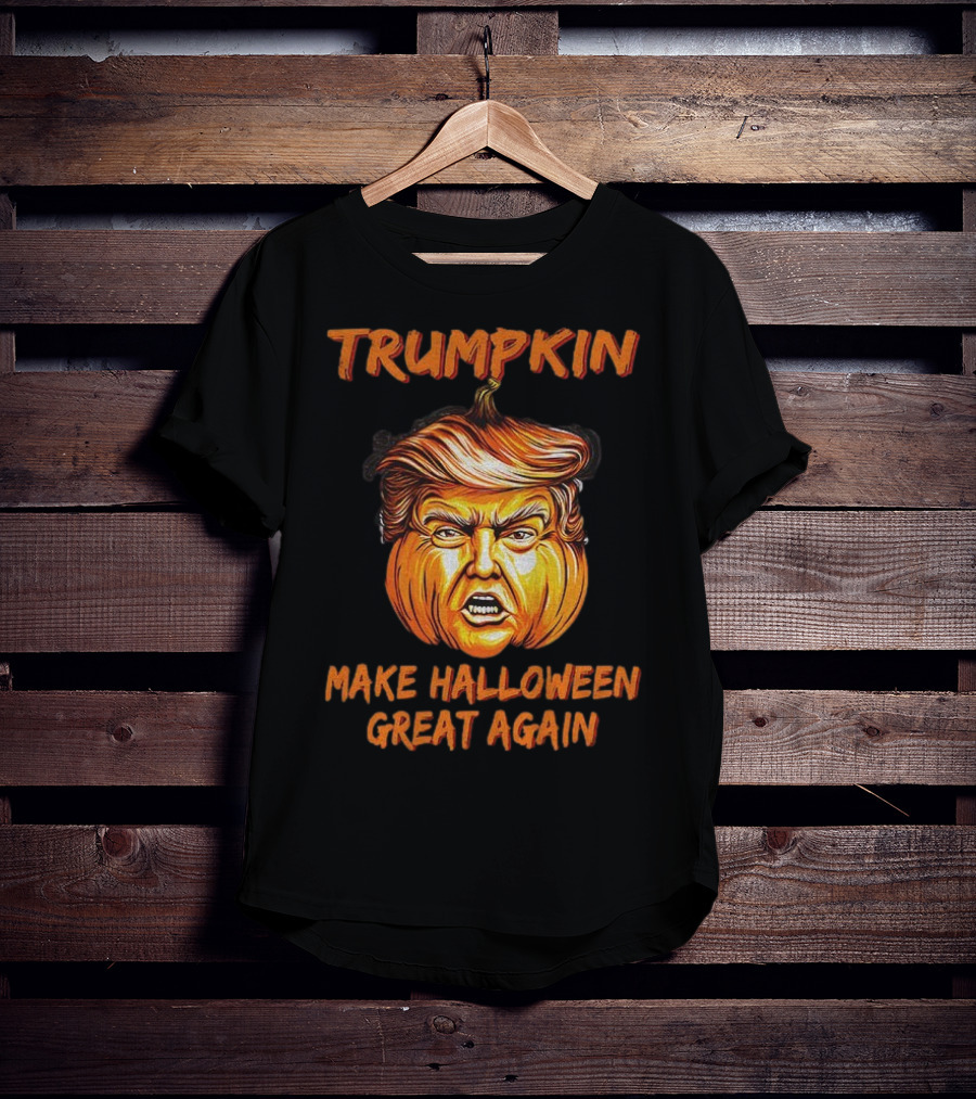 Trumpkin Make Halloween Great Again Political Parody Donald Trump T-Shirt