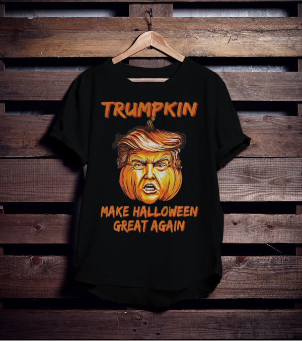 Trumpkin Make Halloween Great Again Political Parody Donald Trump T-Shirt