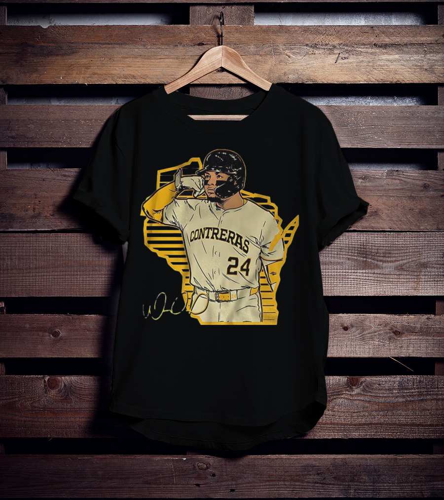 William Contreras Milwaukee Brewers Number 24 Call The 'Pen Signature T-Shirt