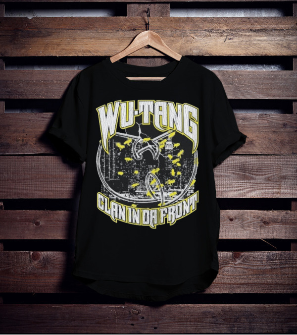 Wu-Tang Clan In Da Front City Skyline Yellow Bats T-Shirt