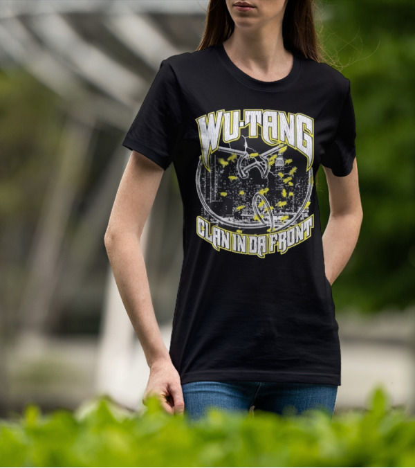 Wu-Tang Clan In Da Front City Skyline Yellow Bats T-Shirt