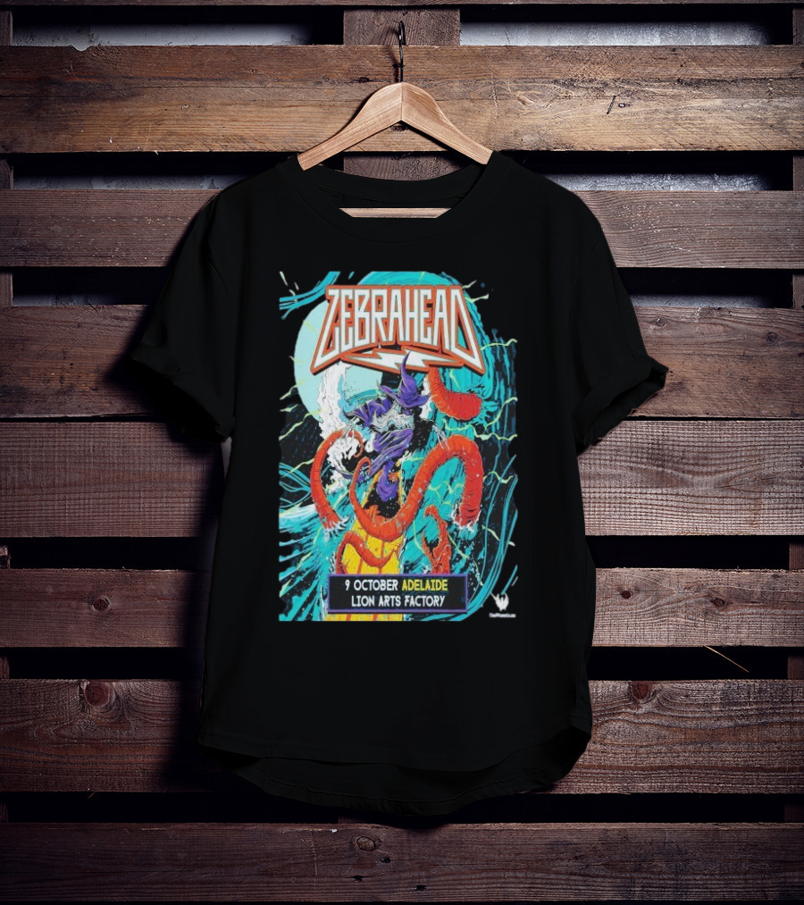 Zebrahead 9 October 2025 Lion Arts Factory Adelaide Vibrant Concert Wave Art T-Shirt