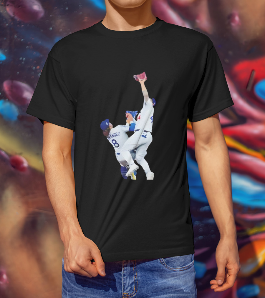 Andy Pages Hernandez Los Angeles Dodgers World Series Game 7 Catch Iconic Play T-Shirt
