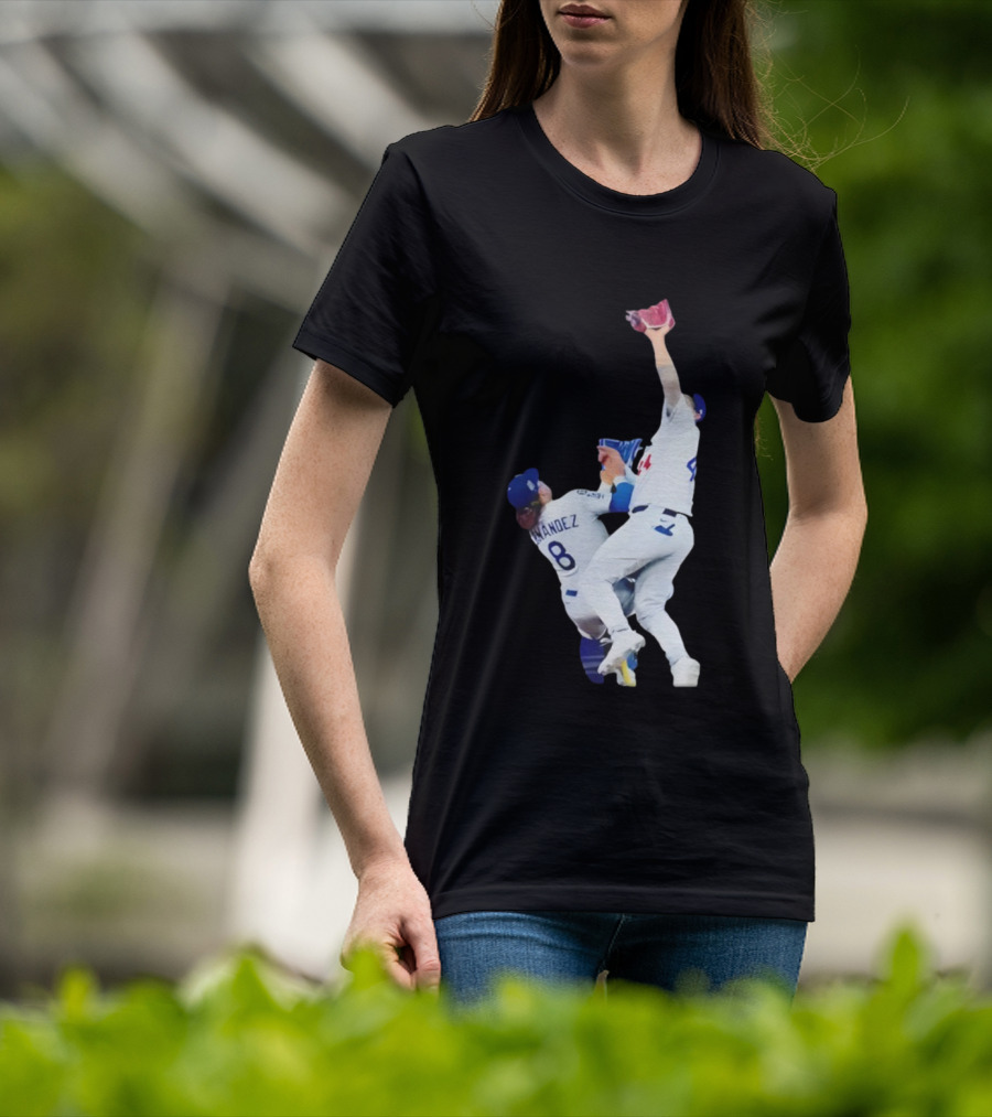 Andy Pages Hernandez Los Angeles Dodgers World Series Game 7 Catch Iconic Play T-Shirt