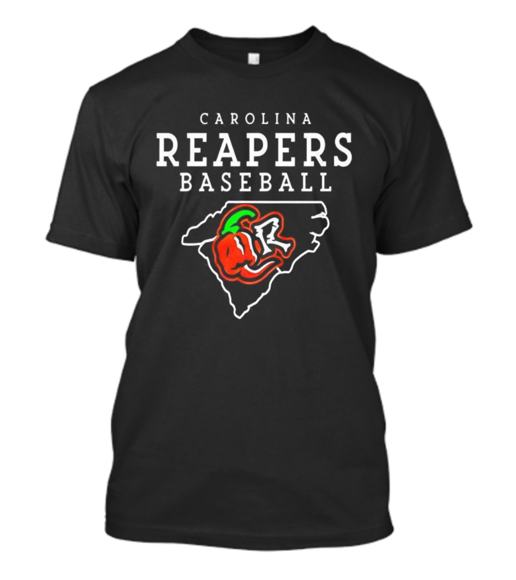 Carolina Reapers Baseball CR North Carolina Map 2026 T-Shirt