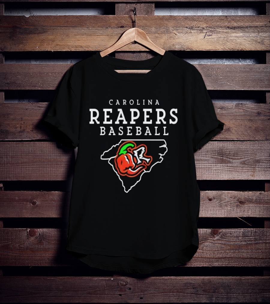 Carolina Reapers Baseball CR North Carolina Map 2026 T-Shirt