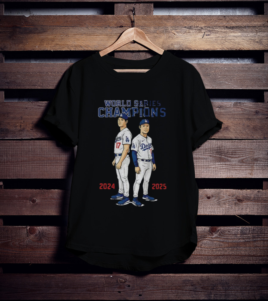 Dodgers World Series Champions 2024 2025 Ohtani Yamamoto T-Shirt