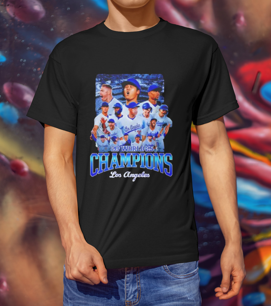 Los Angeles 2025 World Champions Dodgers Team T-Shirt