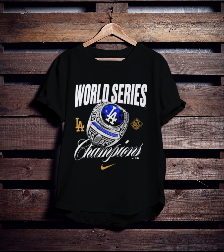 Los Angeles Dodgers Nike World Series Champions Ring 2025 T-Shirt