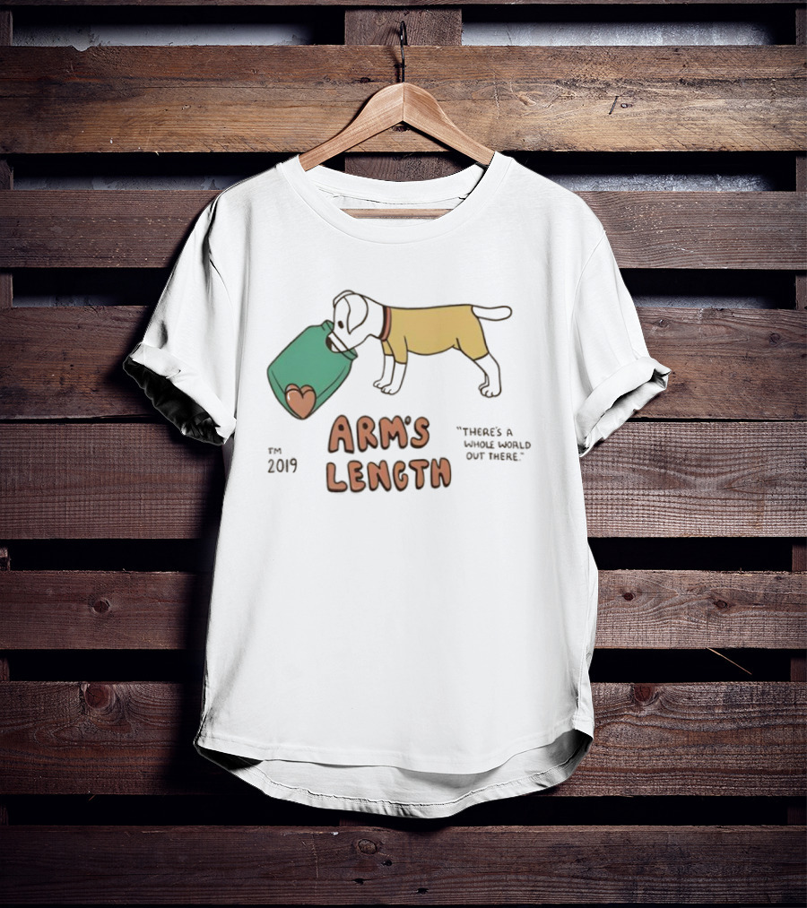 Arm's Length "There's A Whole World Out There" Dog Carrying Heart 2025 Tour T-Shirt
