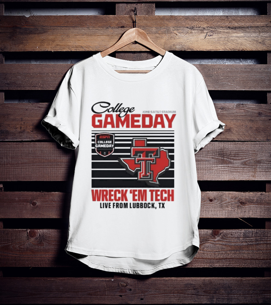 Texas Tech Gameday Wreck 'Em Jones AT&T Stadium ESPN College 2025 T-Shirt