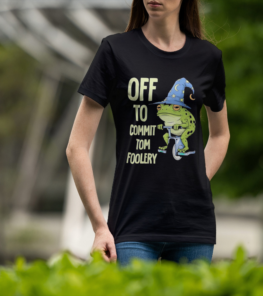 Frog Wizard On Unicycle Off To Commit Tom Foolery Lupin Hat T-Shirt