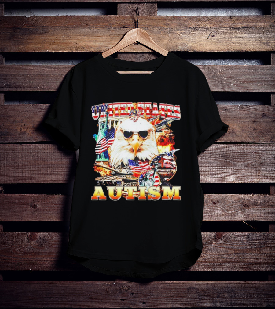 United States Of Autism Eagle American Icons T-Shirt