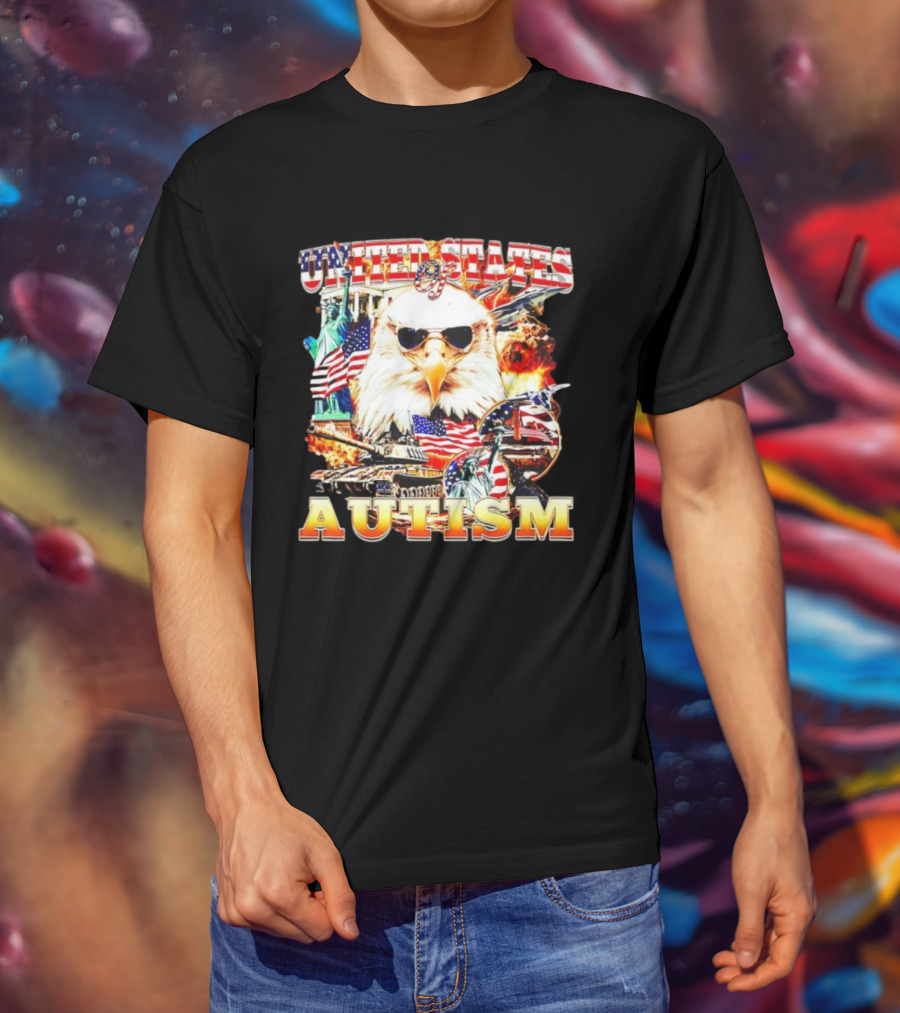 United States Of Autism Eagle American Icons T-Shirt
