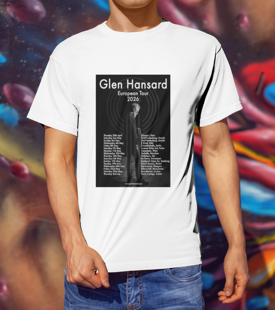 Glen Hansard European Tour 2026 Dates And Venues With Cities Including Paris Berlin Vienna Glasgow T-Shirt