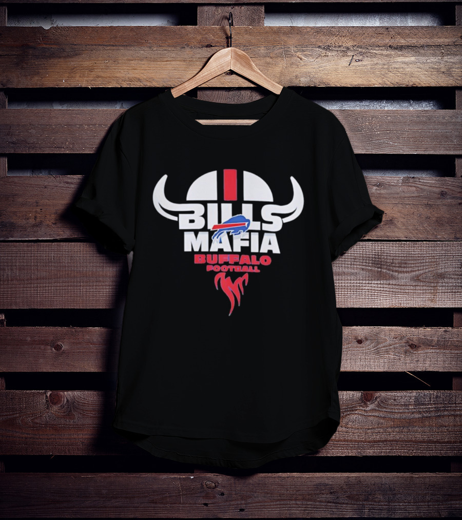 Buffalo Bills Mafia Iconic Football Flames T-Shirt