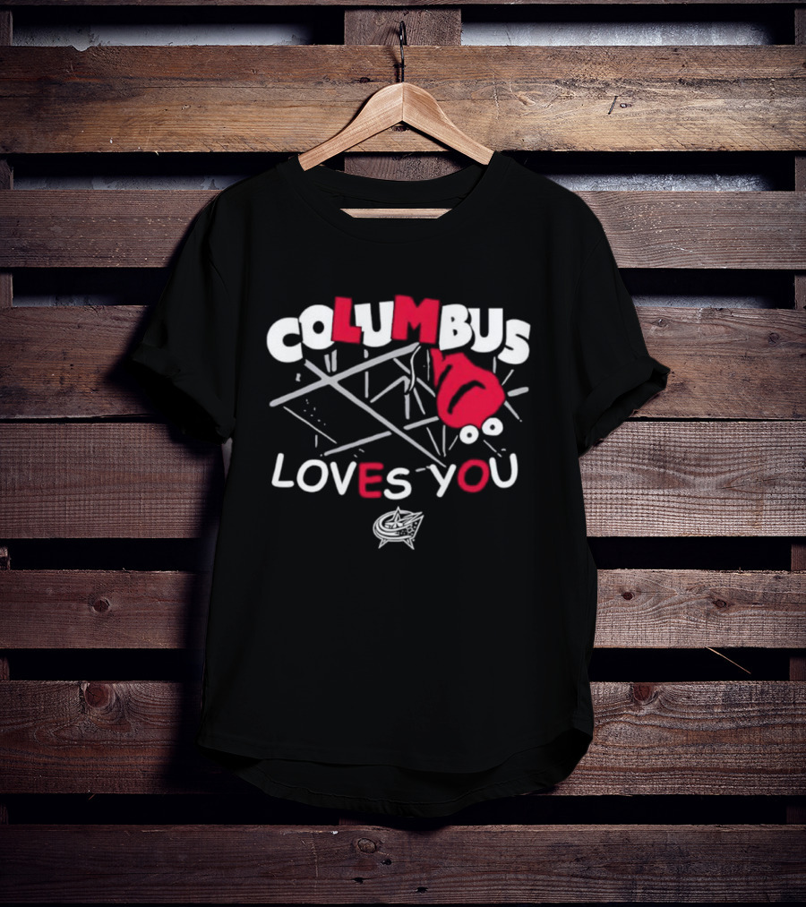 Columbus Loves You Santa Hat Christmas Style T-Shirt