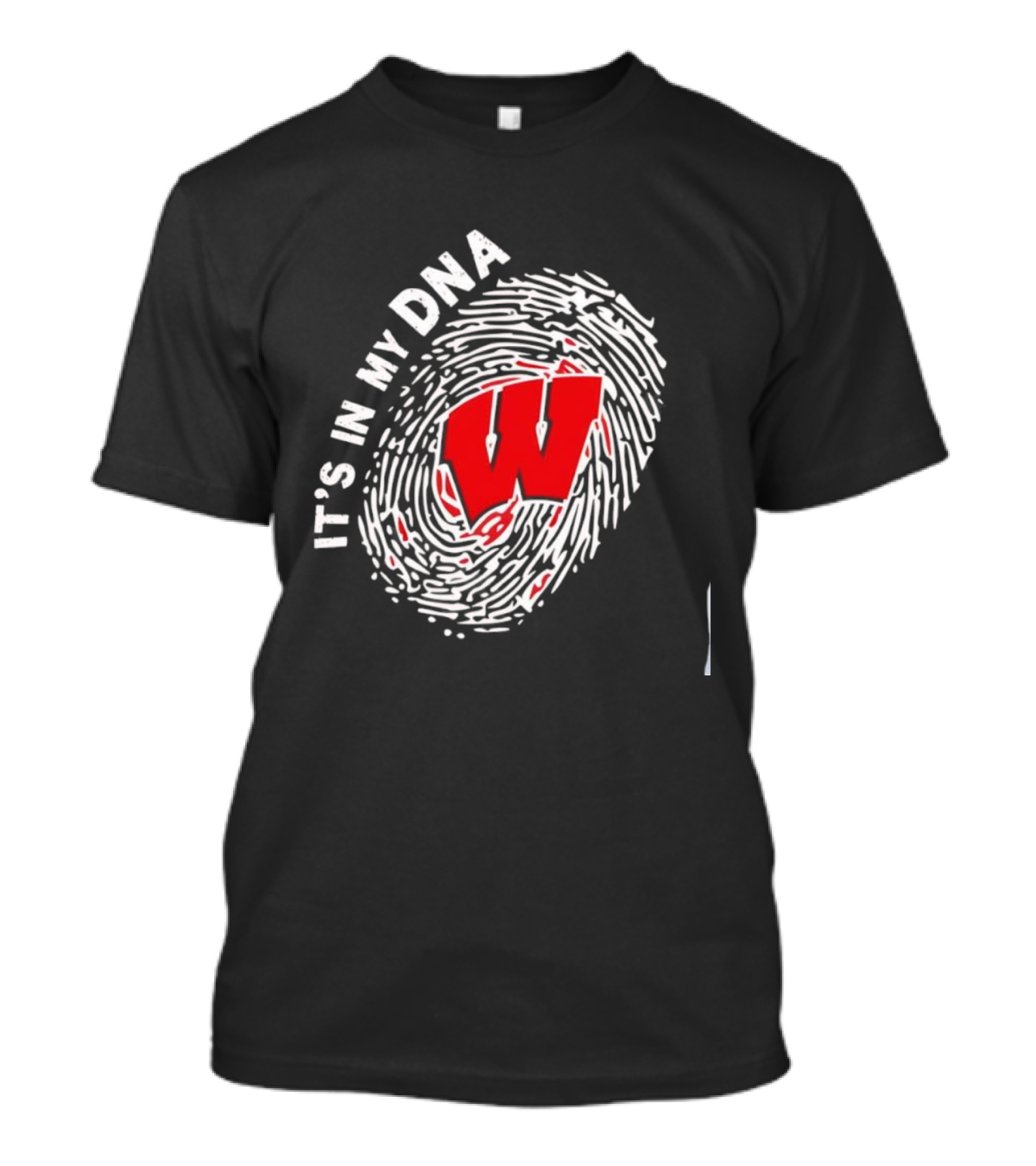 Wisconsin Badgers W It's In My DNA Fingerprint T-Shirt
