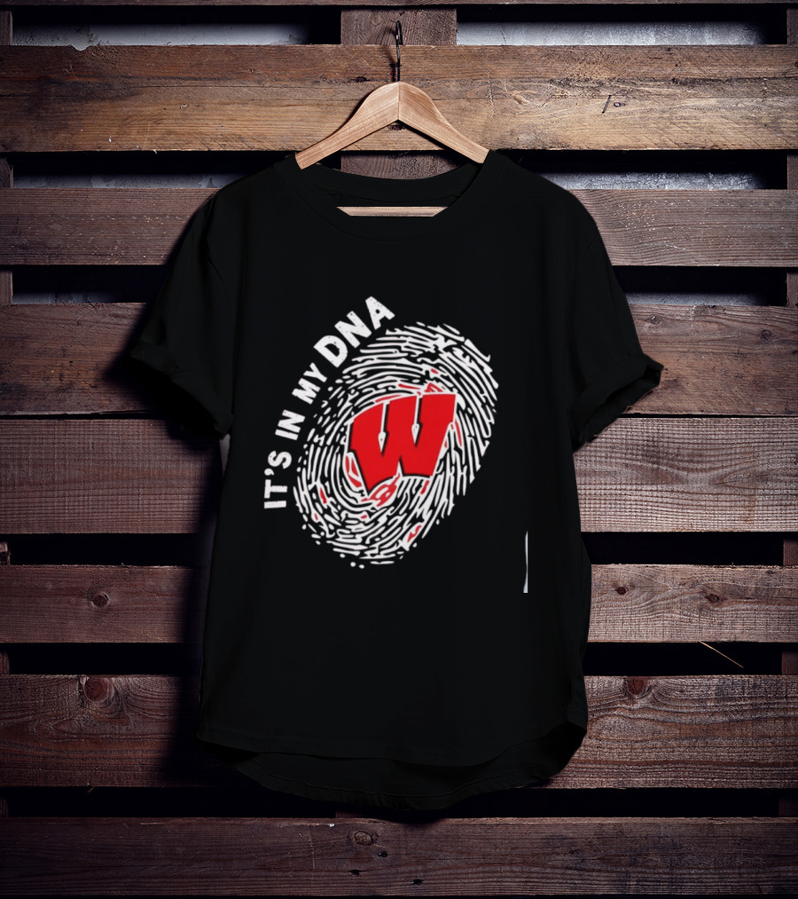 Wisconsin Badgers W It's In My DNA Fingerprint T-Shirt