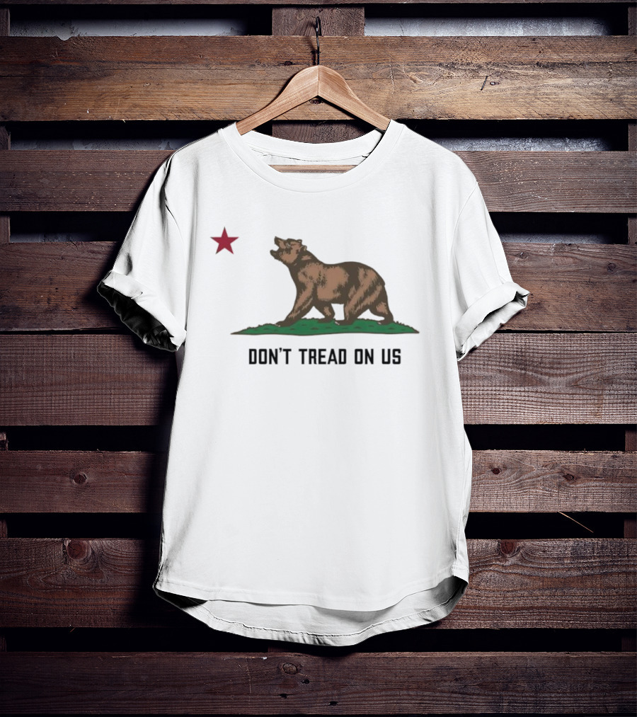 California Bear Flag Don’t Tread On Us Red Star T-Shirt