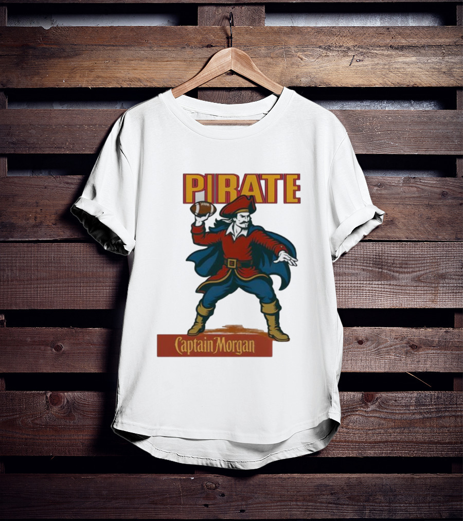 Captain Morgan Pirate Football Throwback T-Shirt
