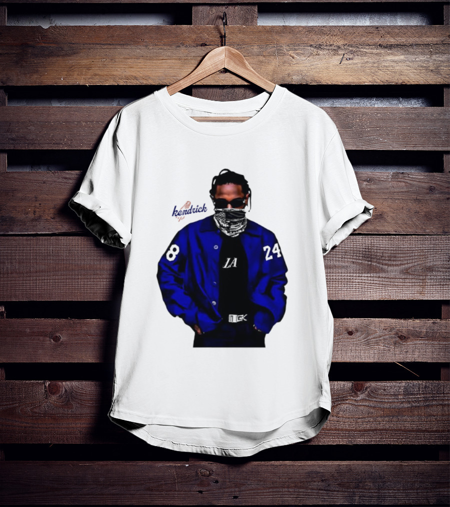 Dodgers LA Kendrick Lamar Blue Jacket Image T-Shirt