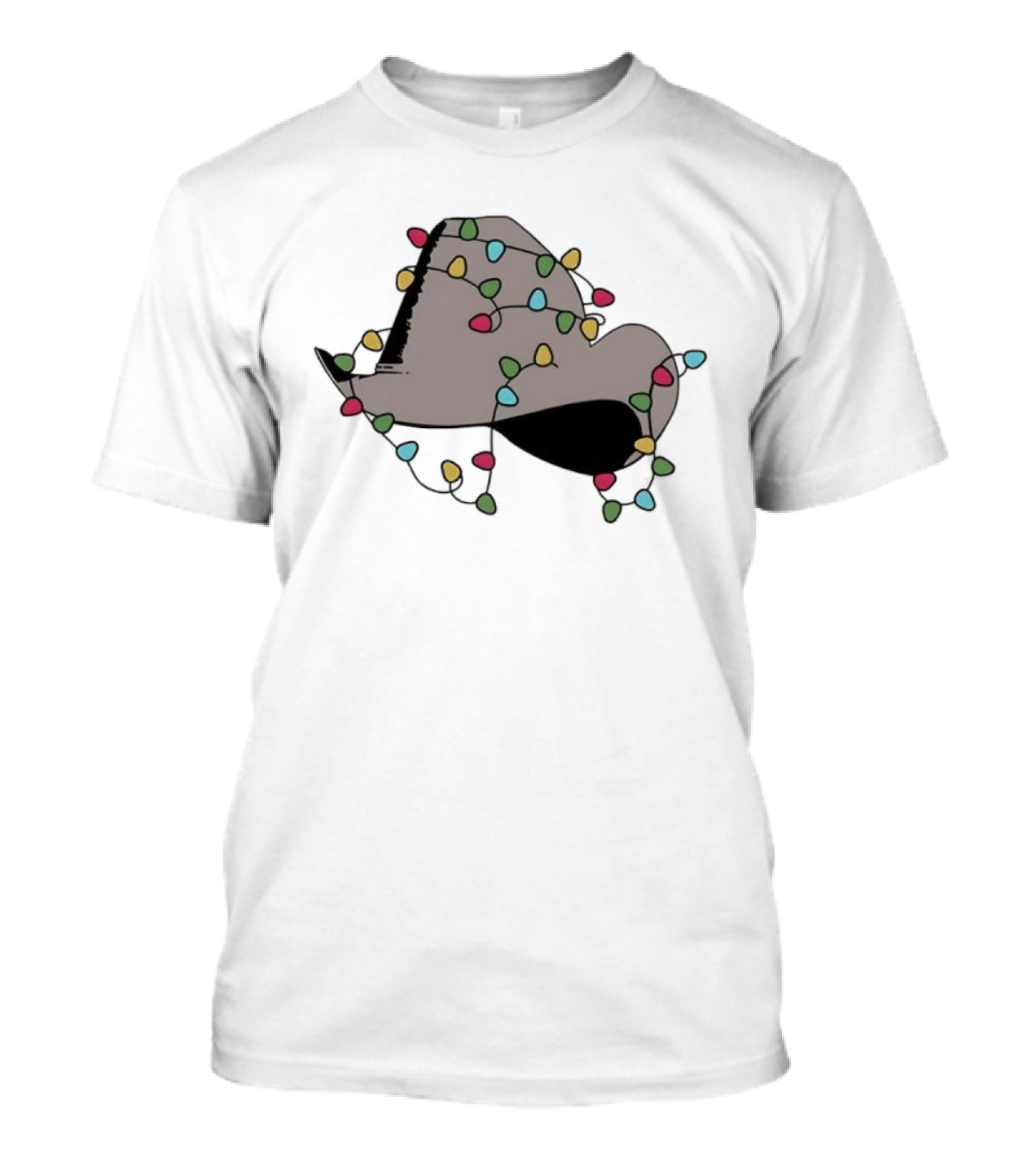 Dwight Yoakam Christmas Light Cowboy Hat Holiday String Lights T-Shirt