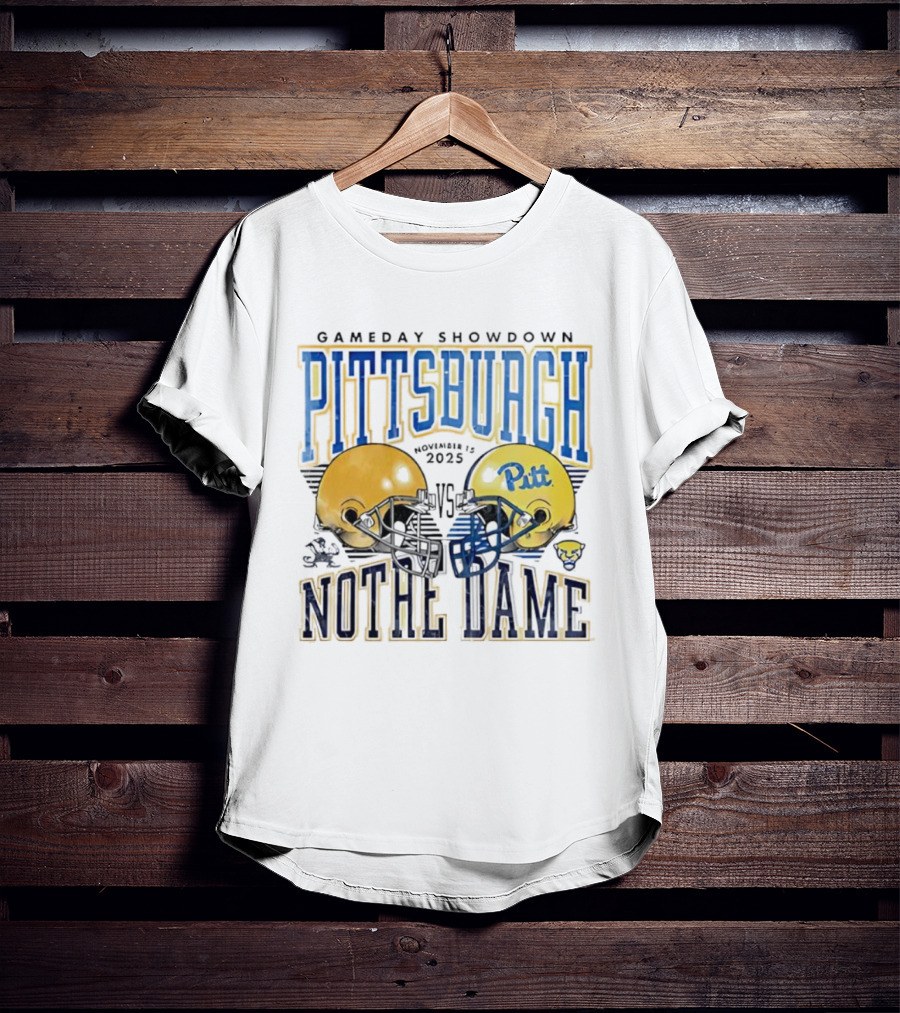 Gameday Showdown Pitt Panthers Football Vs Notre Dame Fighting Irish November 15th 2025 T-Shirt