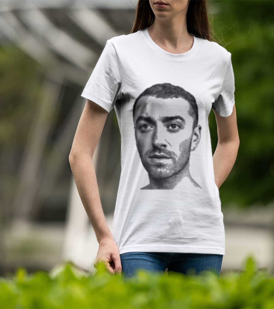 Sam Smith The Thrill Of It All Monochrome Portrait T-Shirt