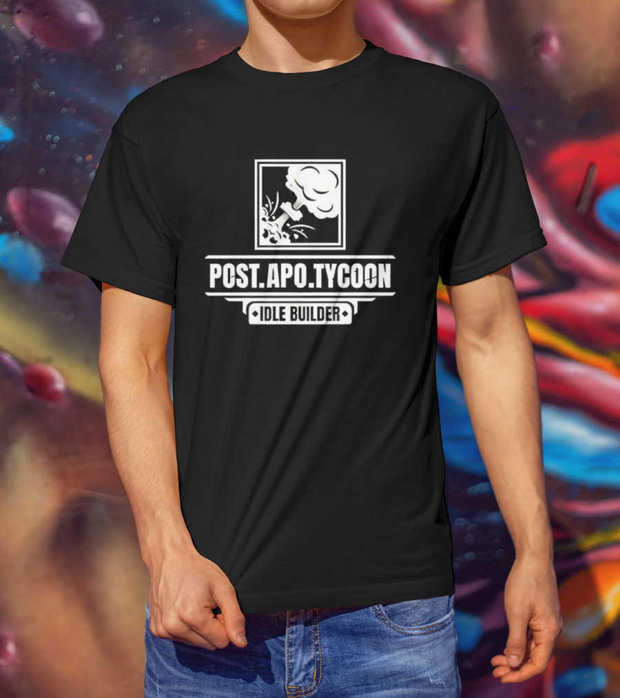 Post Apo Tycoon Idle Builder Gaming Vintage Retro Style T-Shirt