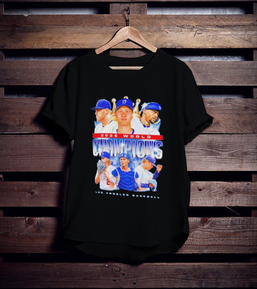 Los Angeles Dodgers Shohei Ohtani 2025 World Champions Baseball Players Series T-Shirt