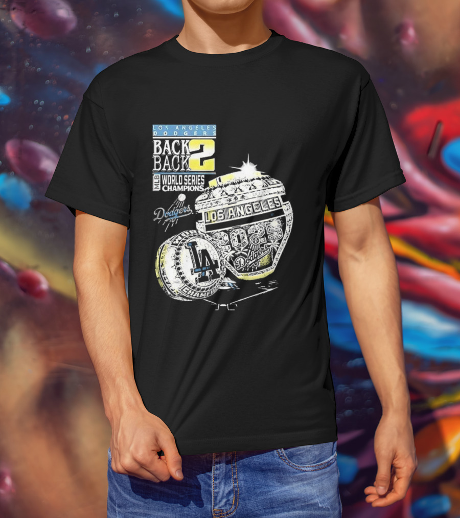 Los Angeles Dodgers Back To Back World Series 2025 Champions Diamond Ring Dodgers Championship T-Shirt