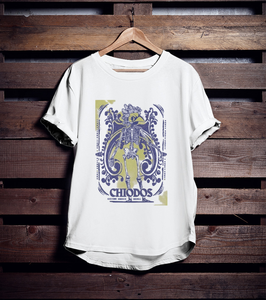 Chiodos Grand Rapids MI 11 6 2025 Skeleton Bird Design T-Shirt