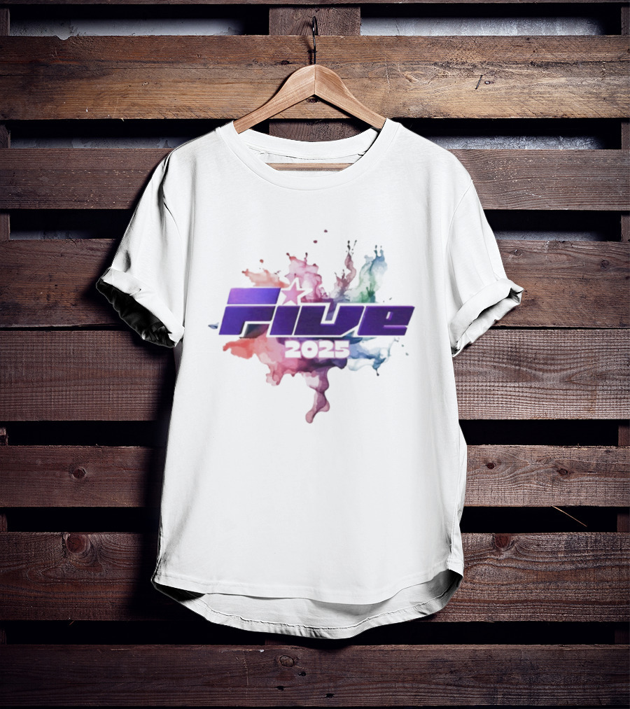 Five 2025 Reunion Boyband Music Colors T-Shirt