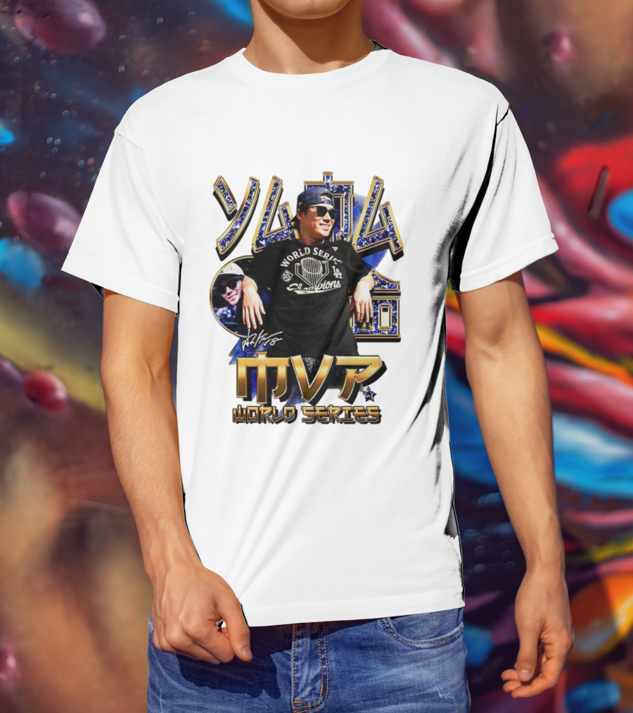 Yamamoto LA Dodgers World Series MVP 2025 Champions Signature T-Shirt