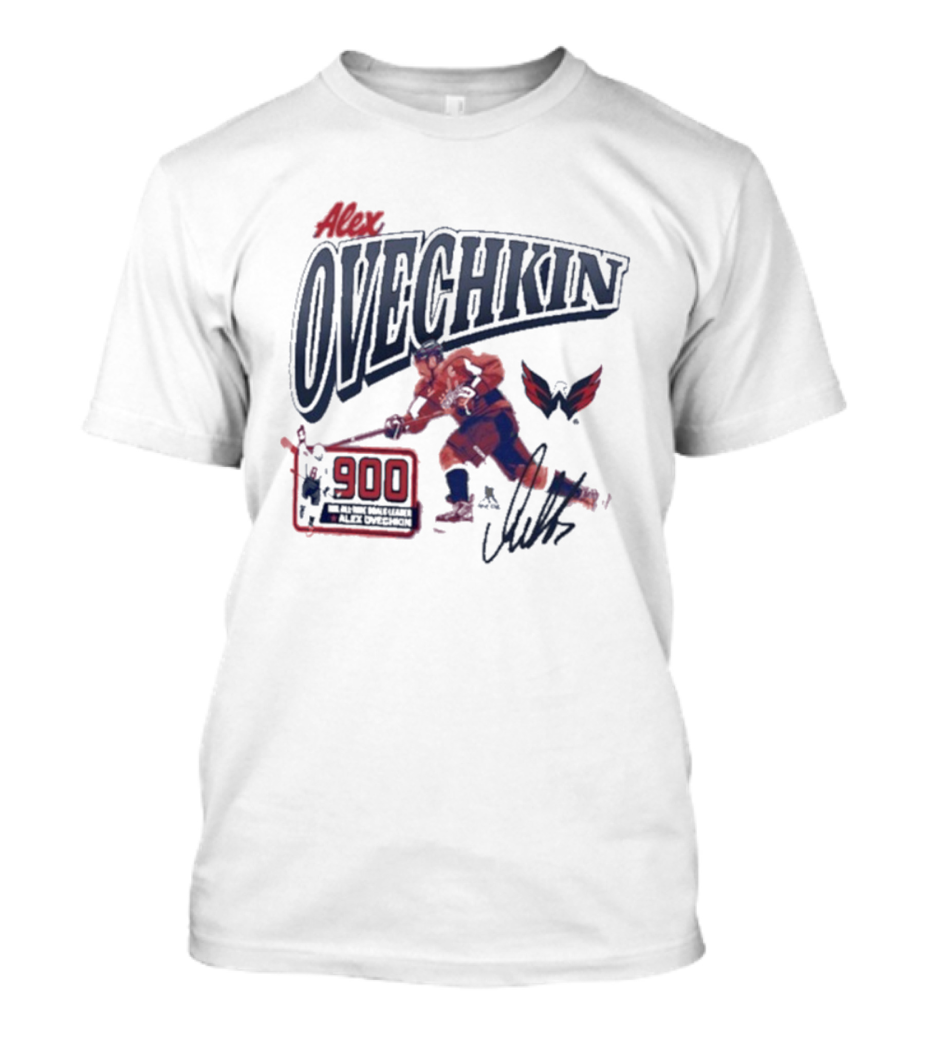 Alexander Ovechkin 900 Goals Legacy Signature Washington Capitals T-Shirt