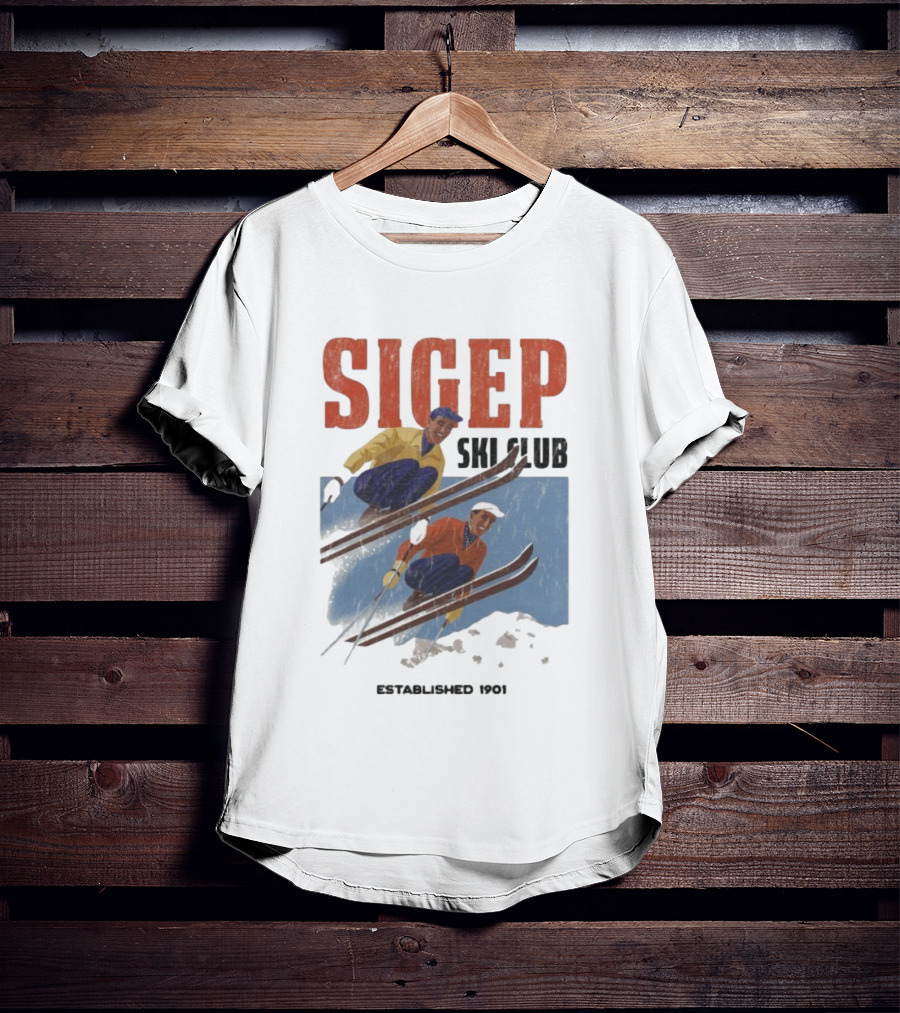 SIGEP Ski Club Est 1901 Sigma Phi Epsilon Retro Style T-Shirt