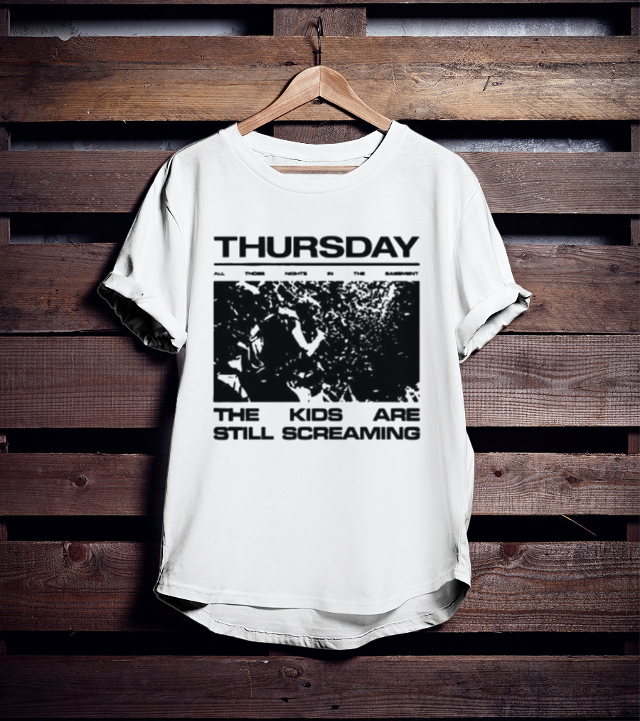 Thursday The Kids Are Still Screaming Grunge Style Vintage Comic Face T-Shirt