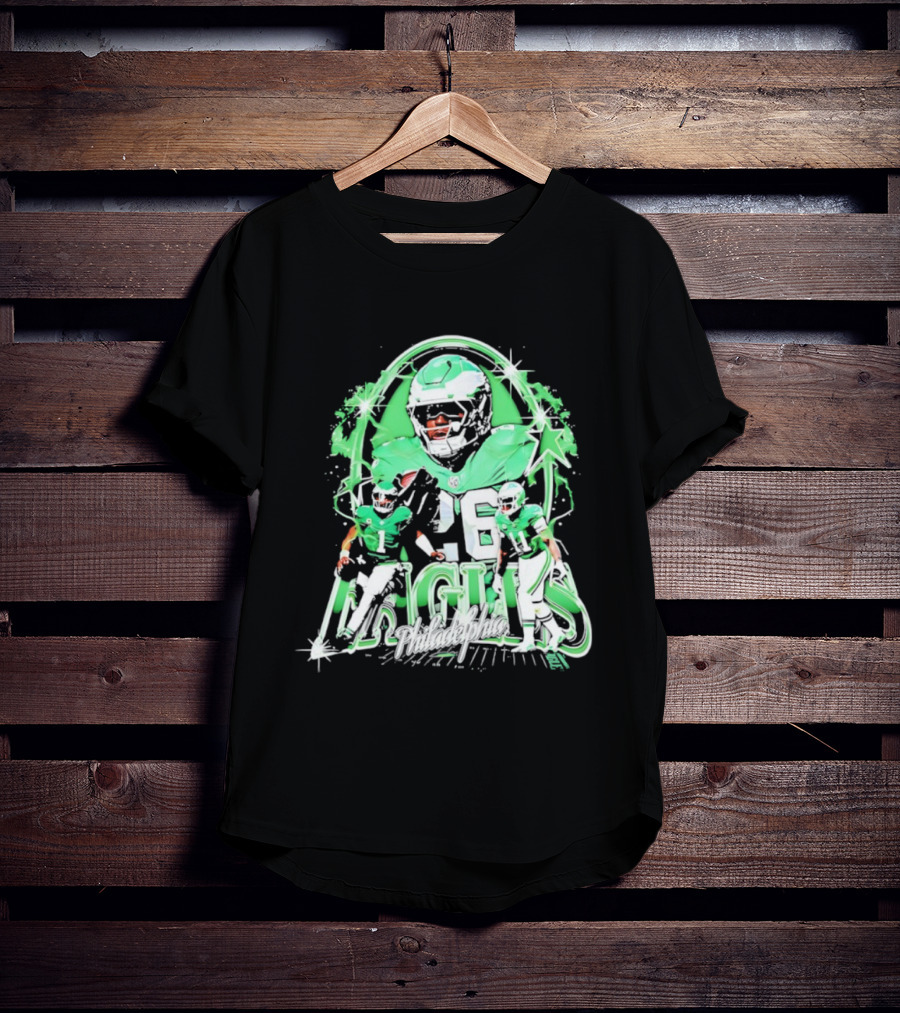 Philadelphia Eagles Jalen Hurts Charles Barkley AJ Brown Trio T-Shirt