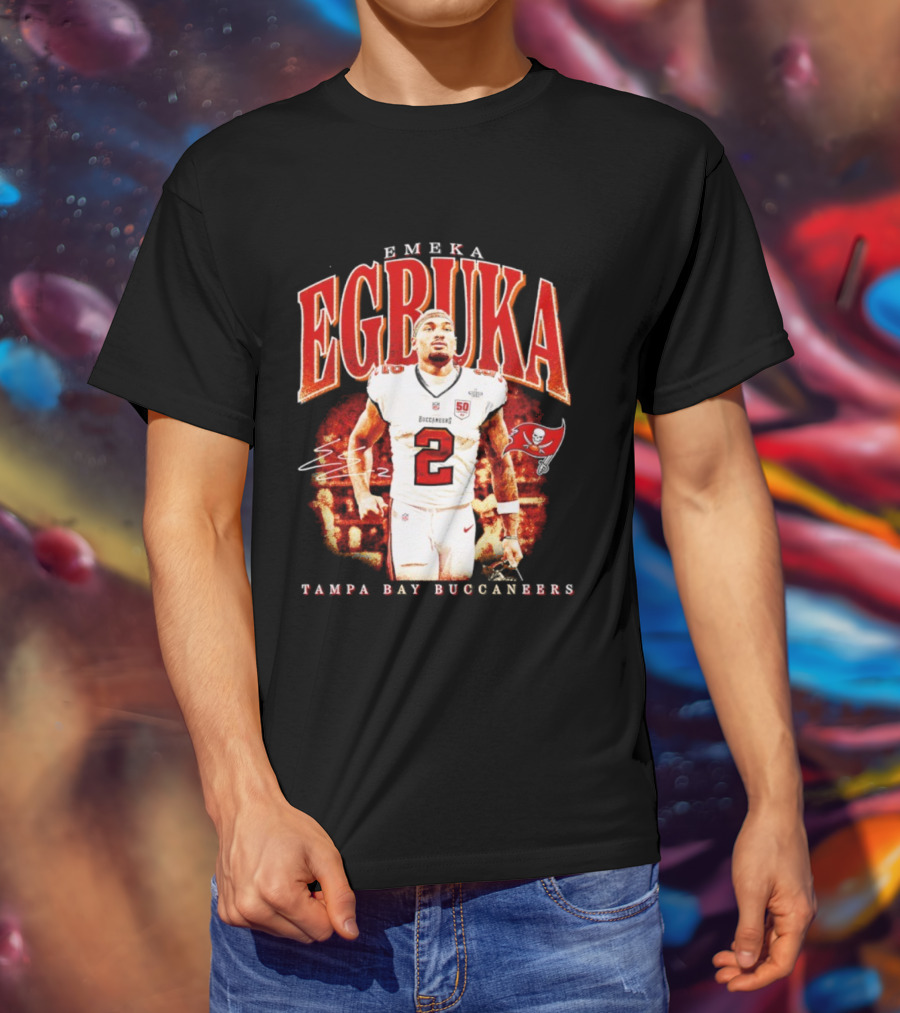 Emeka Egbuka Tampa Bay Buccaneers Egbuka 2 Football Player T-Shirt