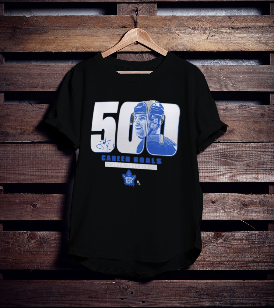 John Tavares Signed 500 Career Goals Toronto Maple Leafs T-Shirt