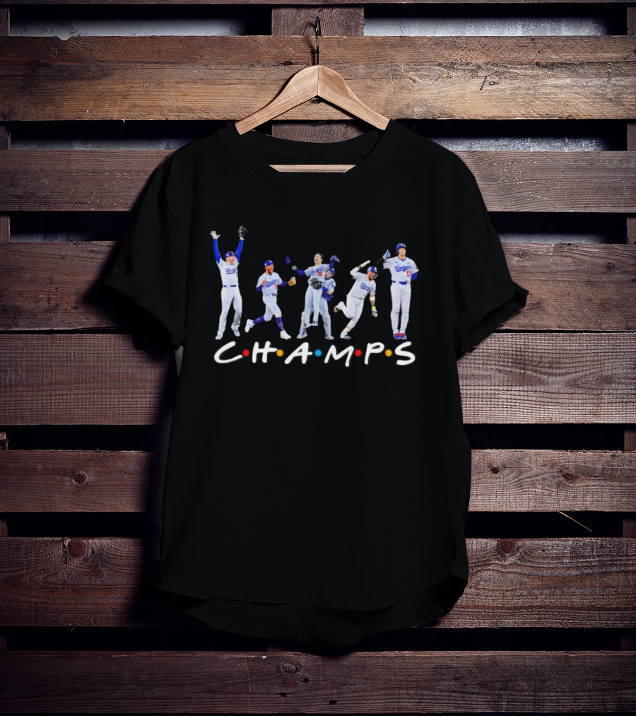 Los Angeles Dodgers Champs Players Celebration T-Shirt