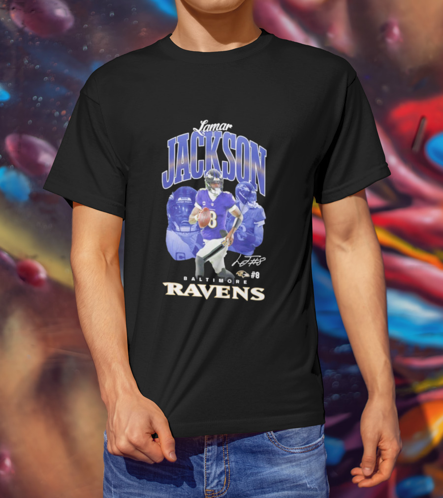 Lamar Jackson Baltimore Ravens #8 Outerstuff T-Shirt