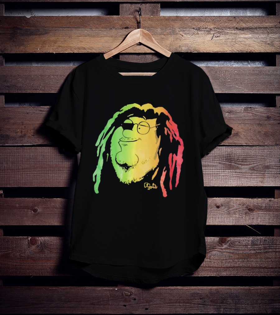 Family Guy Peter Griffin Rasta Colors Bob Marley Style T-Shirt