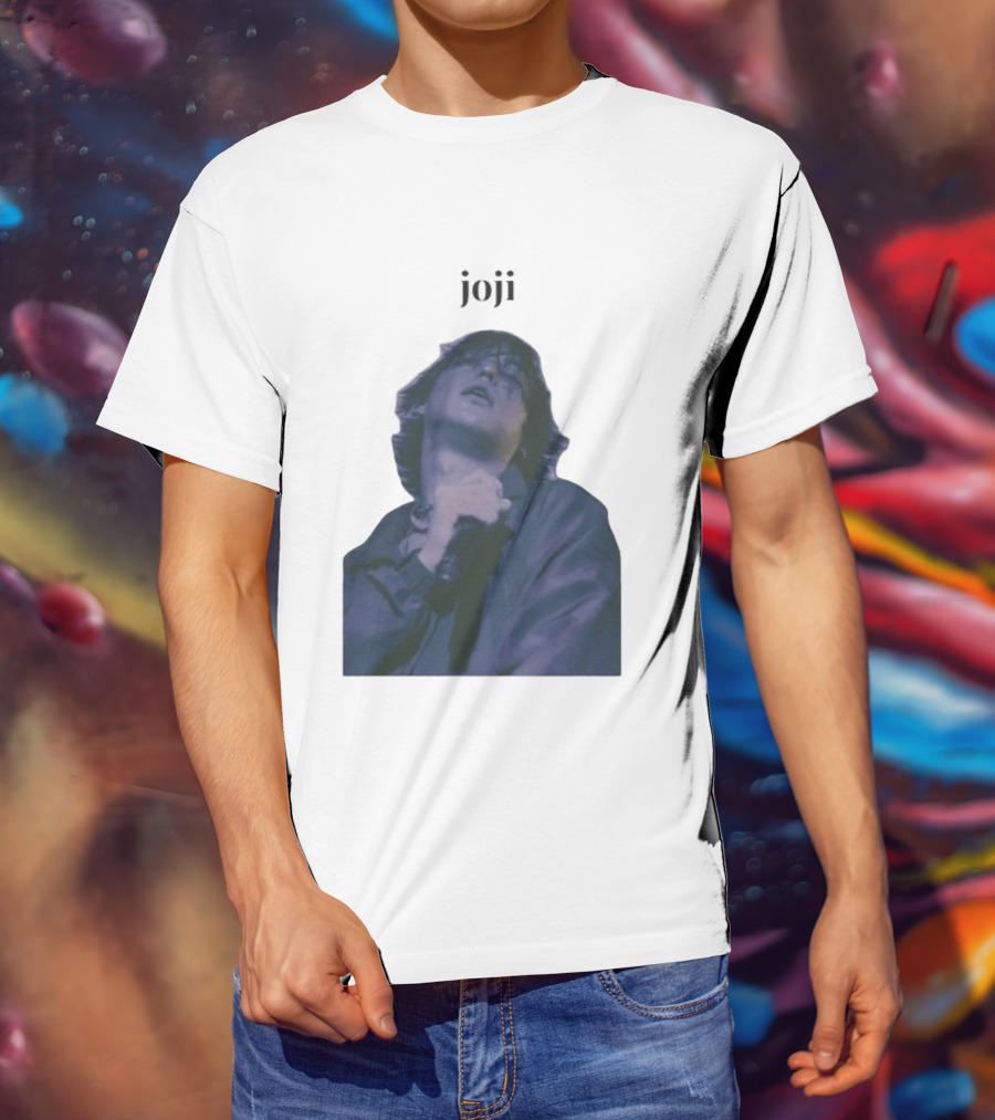 Joji Singer Mic Moment Blue Jacket Performance T-Shirt