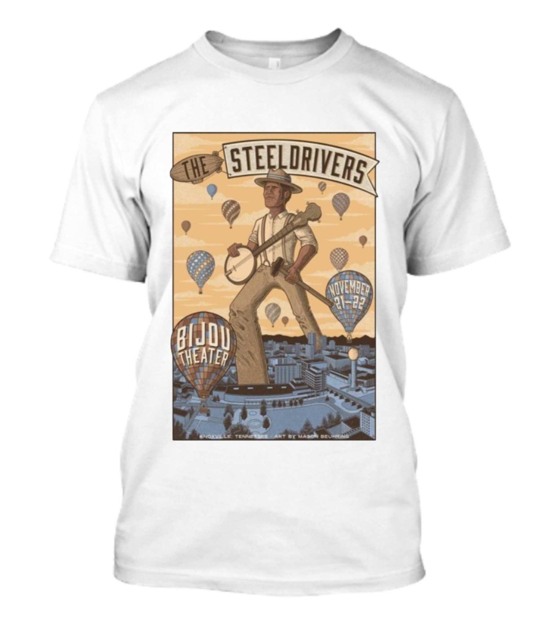 The SteelDrivers Bijou Theater Knoxville November 21-22 2025 Concert T-Shirt